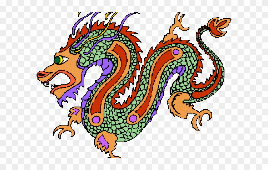 Chinese Dragon Clipart Abstract - Png Download