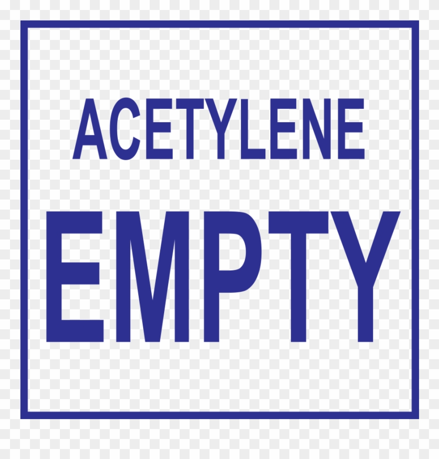 Acetylene Empty Symbolic Safety Sign Clipart