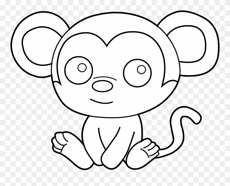 Baby Monkey Clip Art Clipart Panda Free Images - Png Download