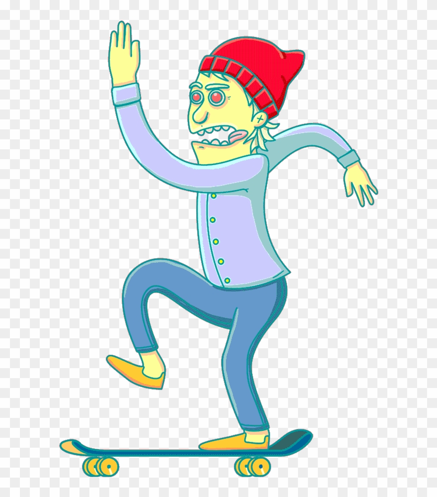 Skate Clipart Skateboarder - Png Download