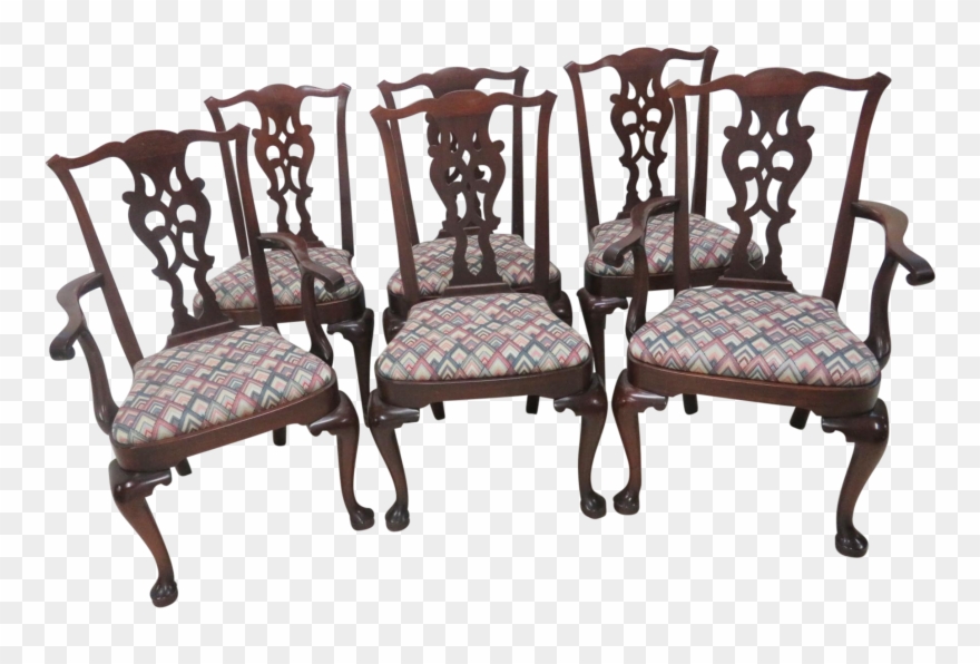 Old Sturbridge Village Mahogany Queen Anne Dining Chairs Clipart