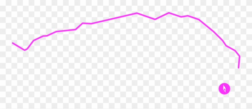 Pink Line Santa Monica To Downey Distance Clipart