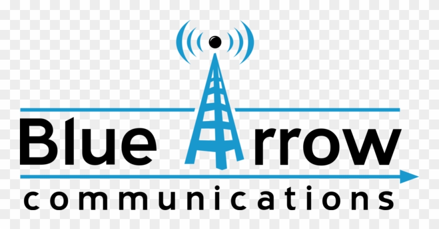 Blue Arrow Communications Clipart