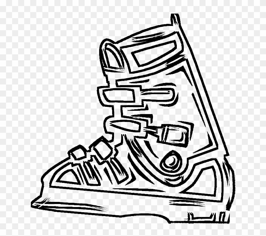 Coloriage De Ski Clipart