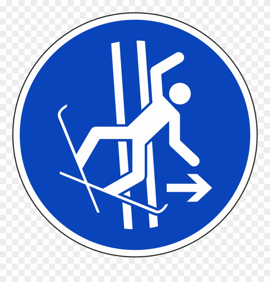 "verlaat Het Sleepspoor Onmiddellijk Bij Een Val" Stickers Clipart