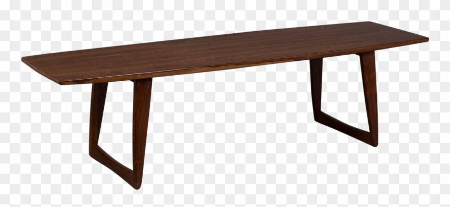 Sophisticated Large Danish Rosewood Surfboard Coffee Clipart