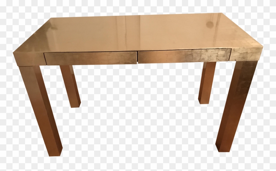 West Elm Parsons Desk Champagne Chairish Furniture Clipart