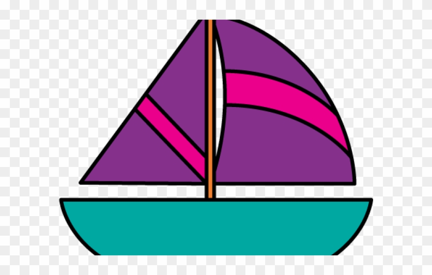 Sailboat Clipart Pink Boat - Png Download