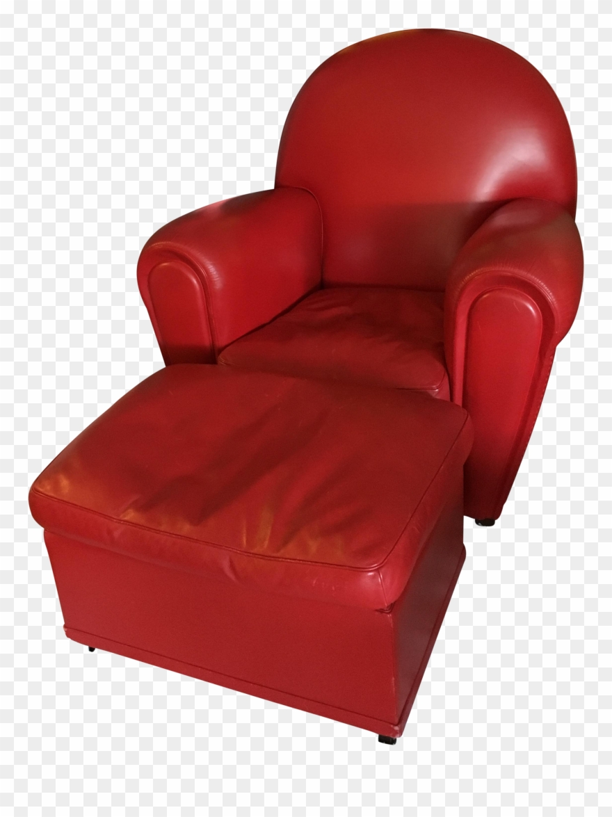 Poltrona Frau Vanity Fair Armchair And Ott Red Leather Clipart