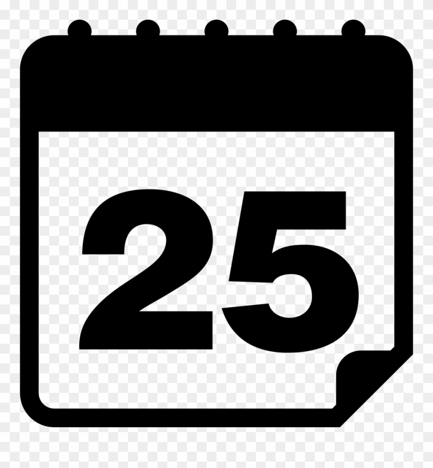 Calendar Page Of Day 25 Svg Png Icon Free Download Clipart