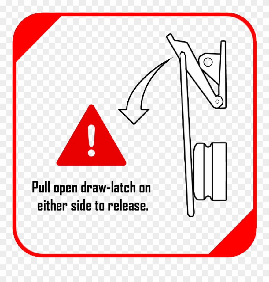 Latch Instruction Label Found On Medpacks Clipart
