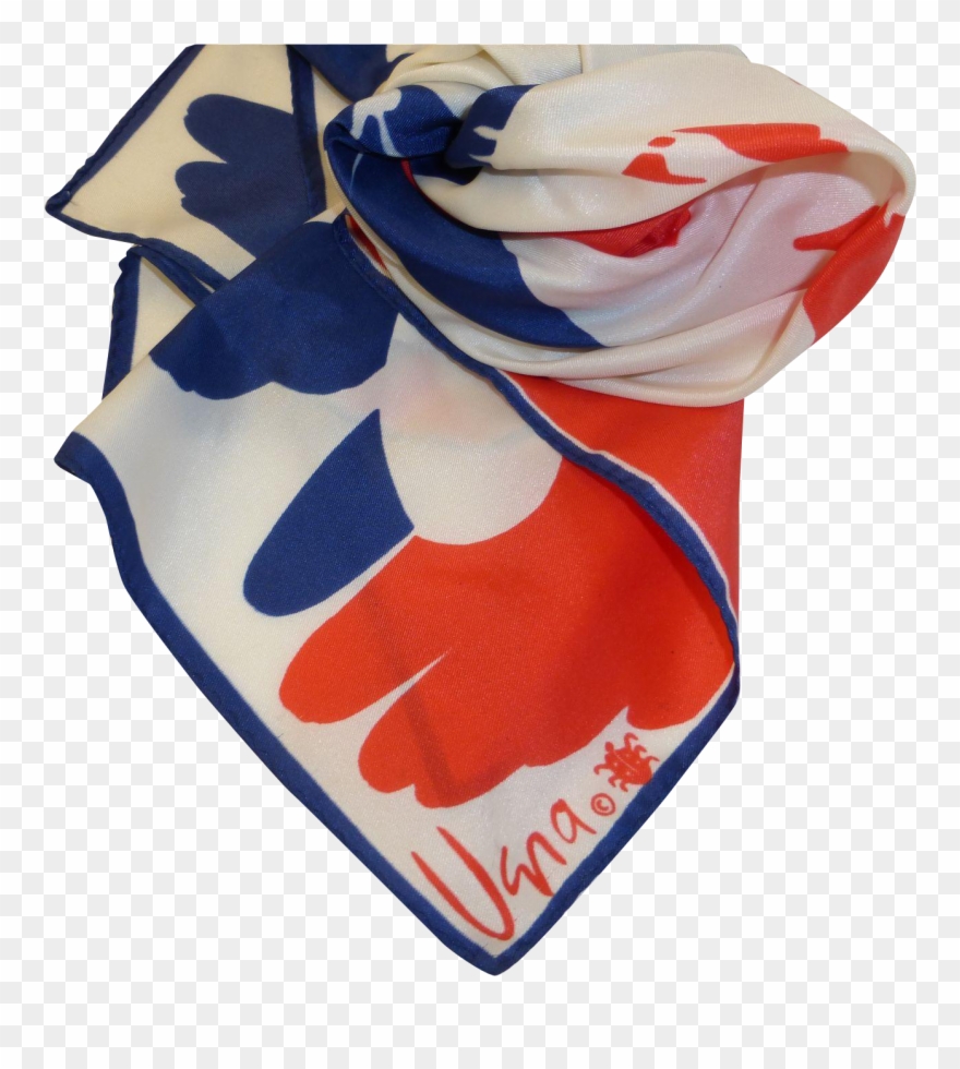 Vintage Vera Lady Bug Scarf Butterflies In Red White Clipart