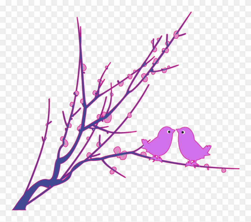 Stickers Branche Couple Clipart