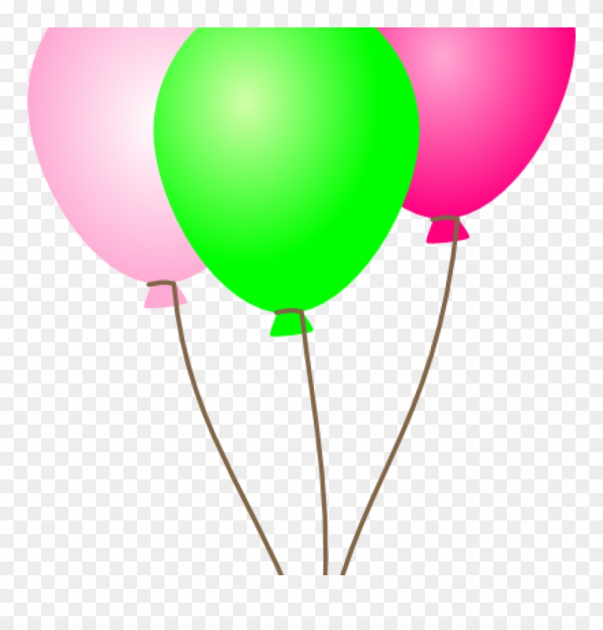 Balloon Cliparts Pink And Green Balloons Clipart History - Png Download