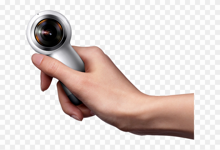 A Hand Holding The Gear 360 Moves From The Right To Clipart