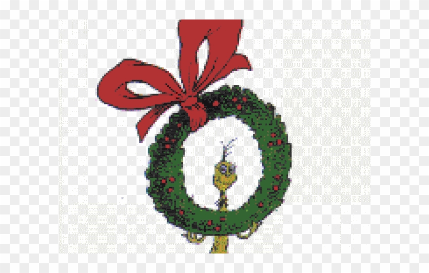Wreath Clipart Grinch - Png Download