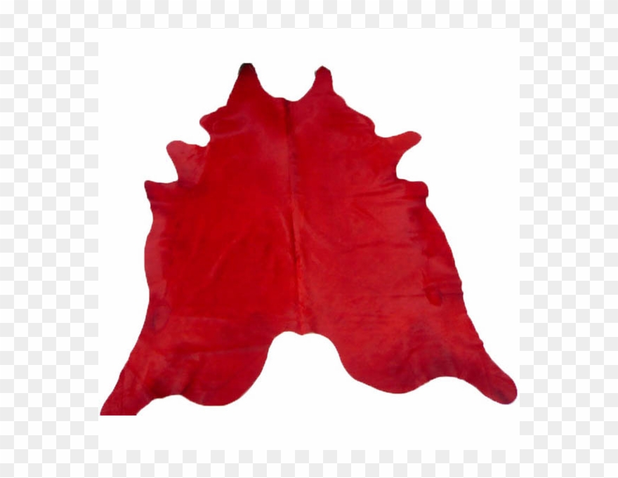 Cowhide Rug, Dyed Red Clipart
