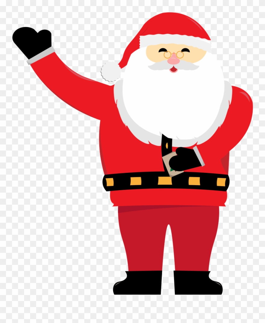 Father Christmas And His Reindeer Are Joining Children Clipart