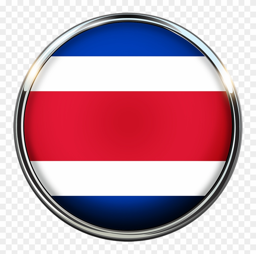 Flag Circle Costa Rica Png Image Clipart