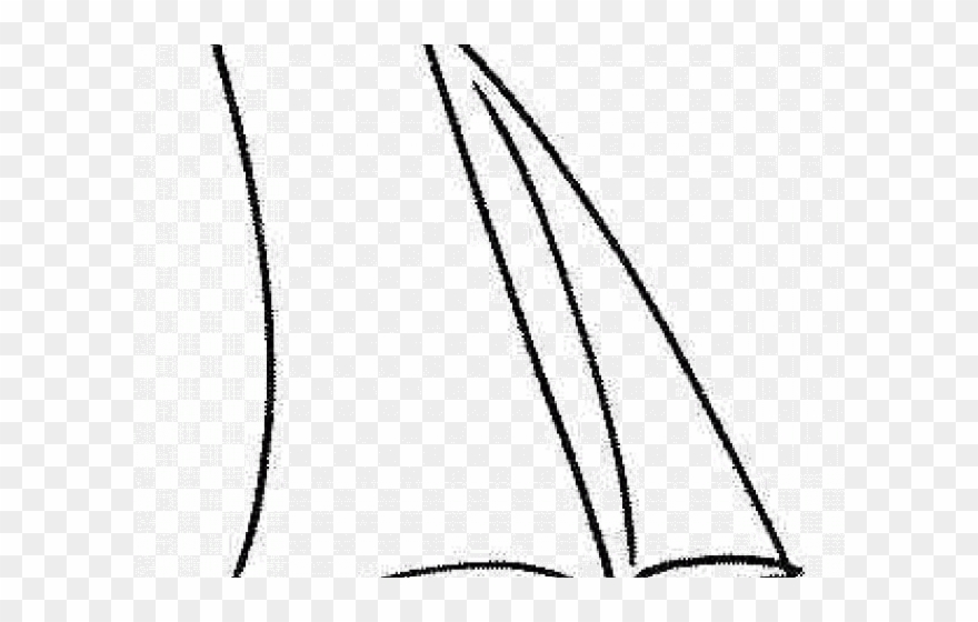 Sketch Clipart Sailboat - Png Download