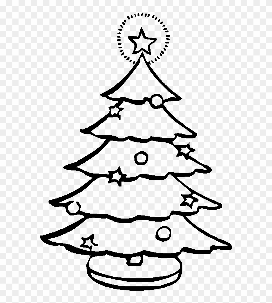 Coloring Christmas Tree Coloring For Kids Clipart