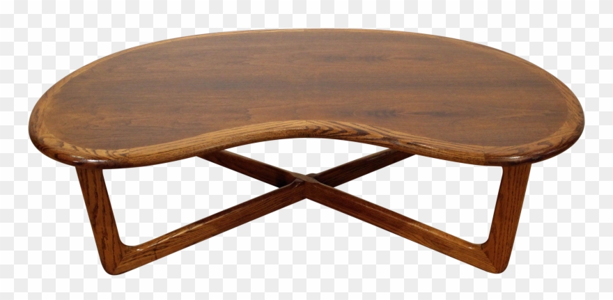 M#century Danish Modern Lane Walnut Kidney Coffee Table Clipart