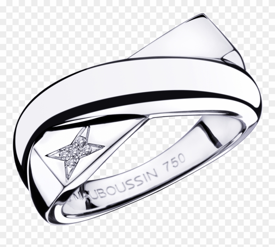 En Corps Et Encore Ring, White Gold, Star In Diamonds Clipart
