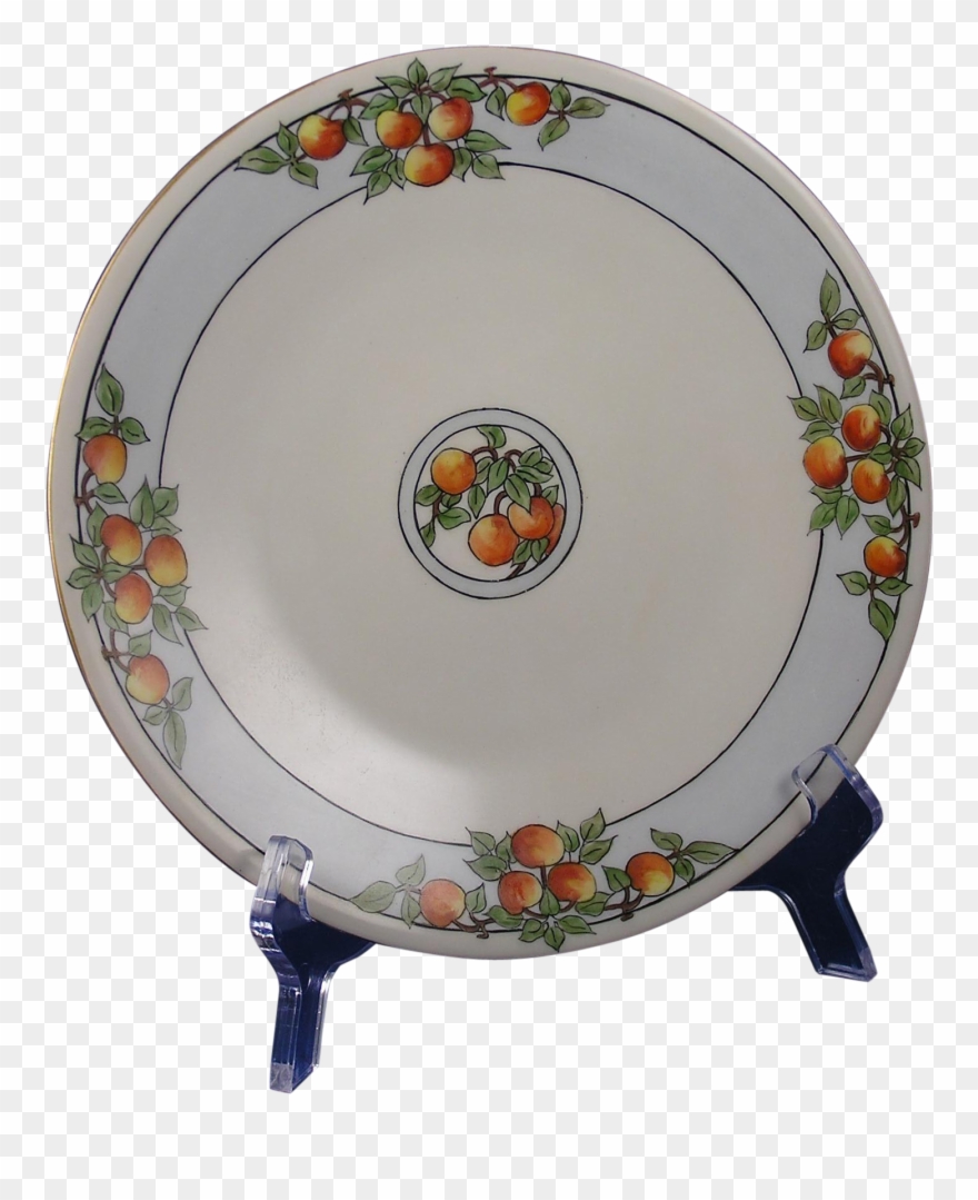 Jean Pouyat Jp Limoges Citrus Fruit Design Plate Signed Clipart