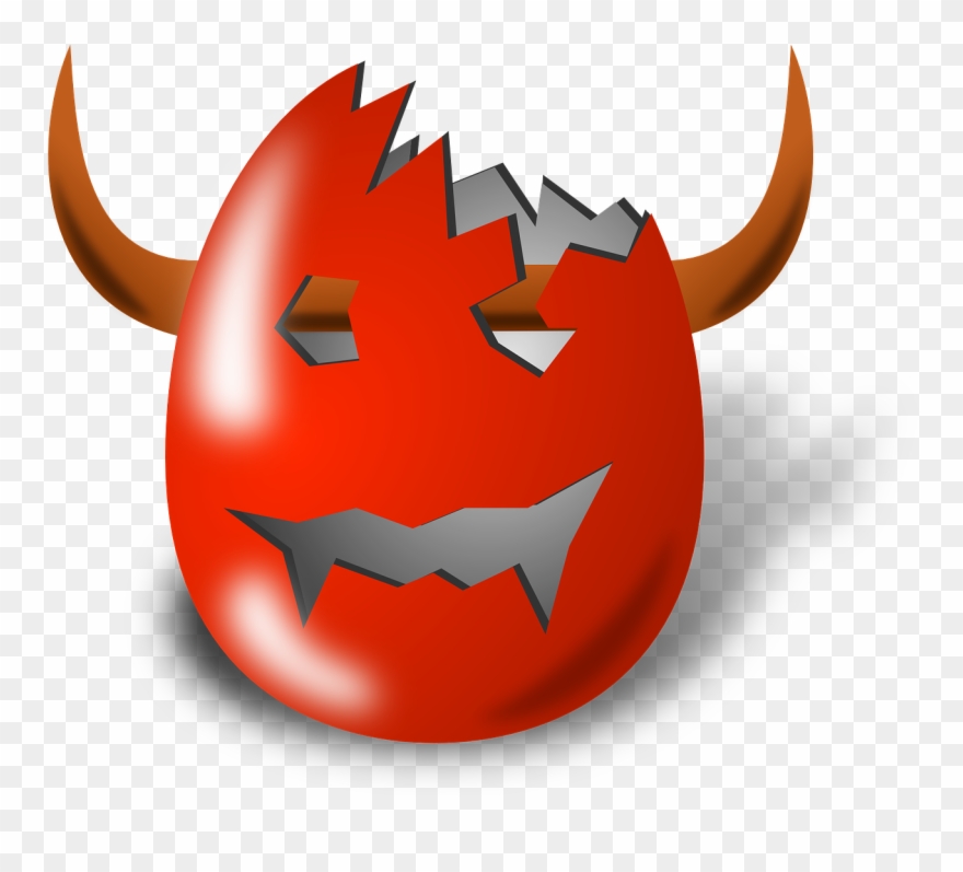 Devil Horns Egg Easter Shell Png Image Clipart