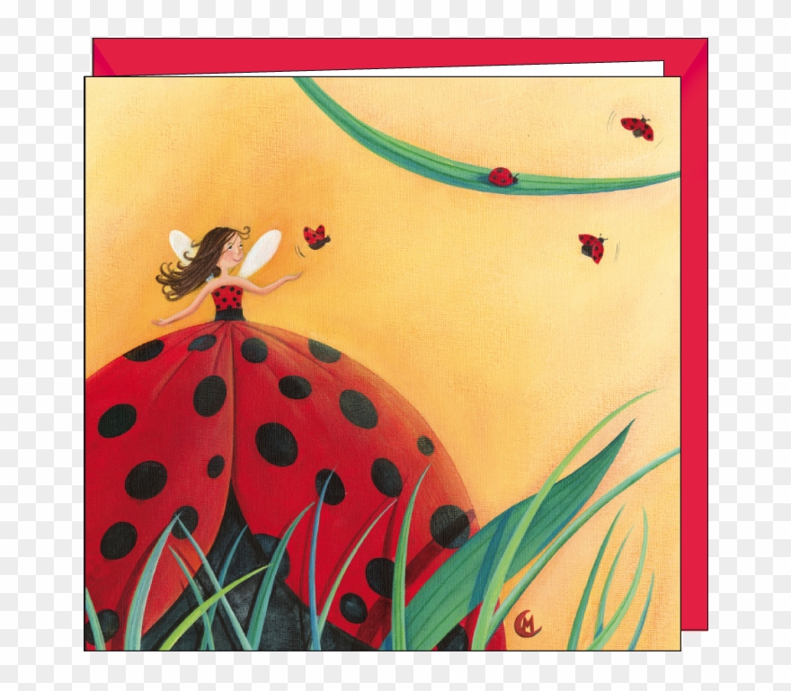 Marie Cardouat Greeting Card "la Robe Coccinelle" Clipart