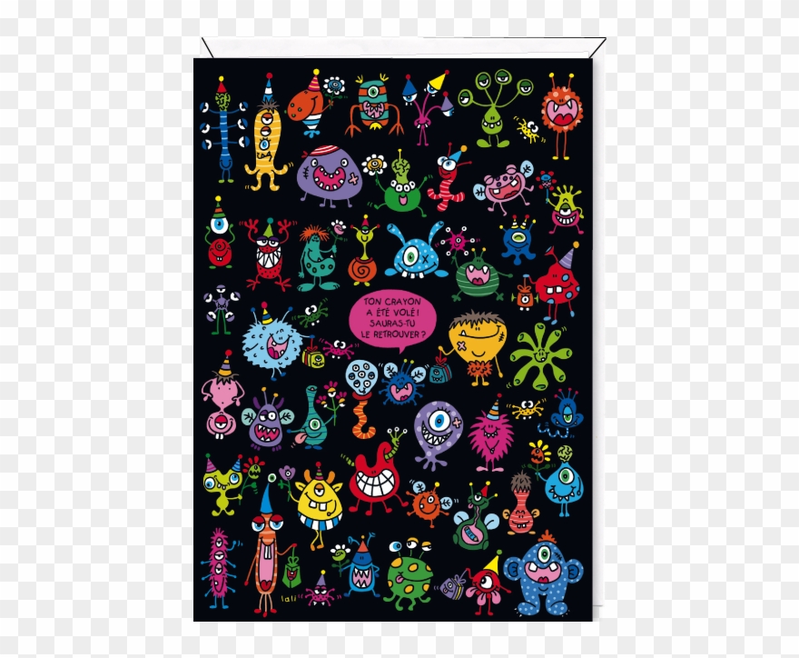 Carte Géante Lali "les Monstres" Clipart