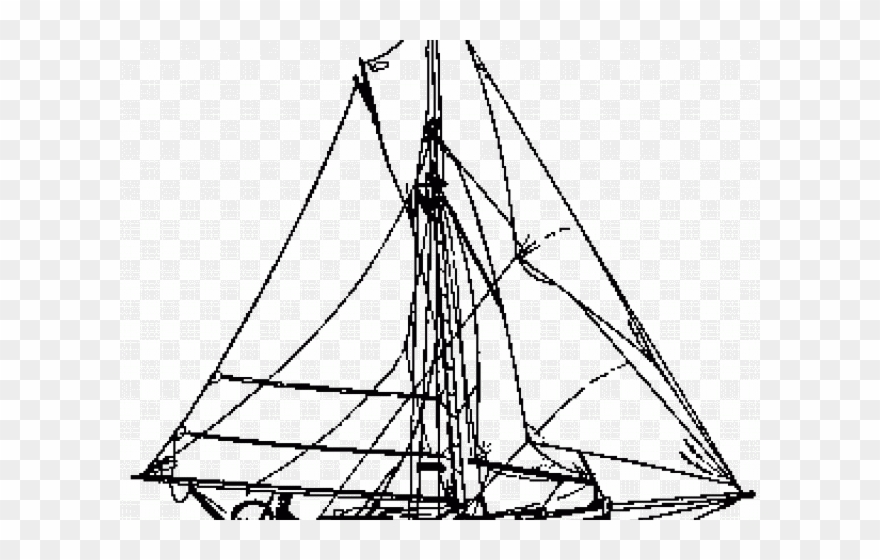 Drawn Sailboat Old Fashioned Clipart
