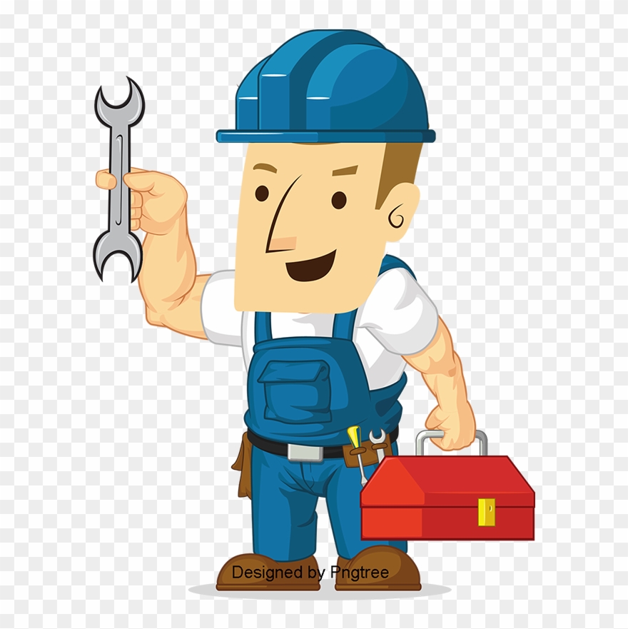 Industrial Worker Clipart Vector Construction - Png Download
