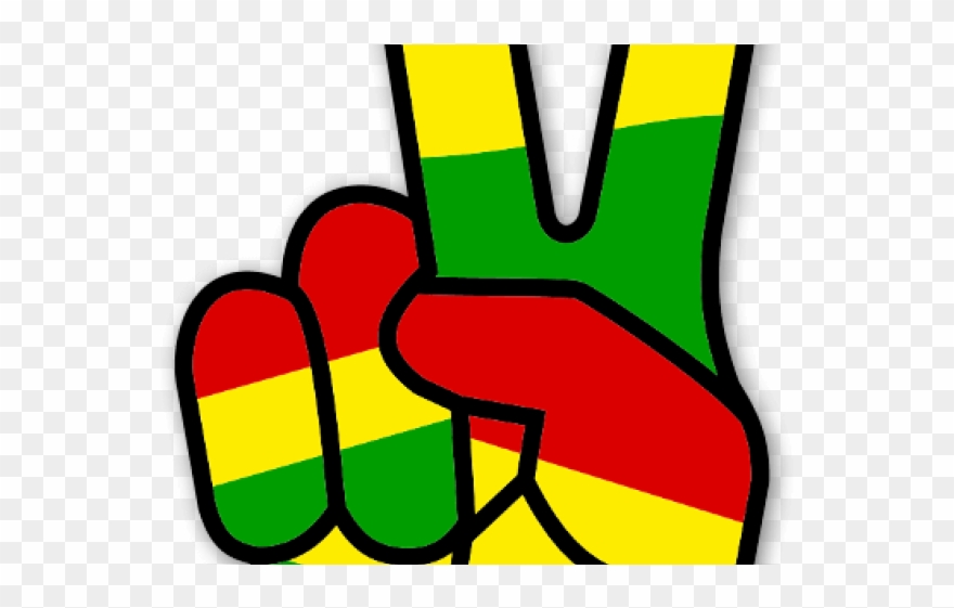 Reggae Clipart Peace Sign - Png Download