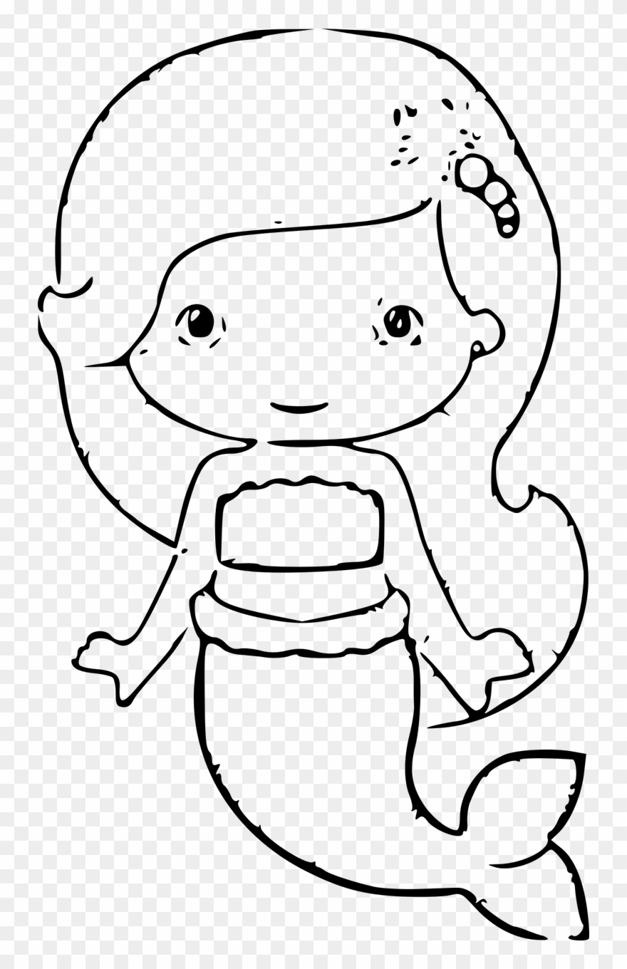 Mermaid Outline Drawing Png Image Clipart