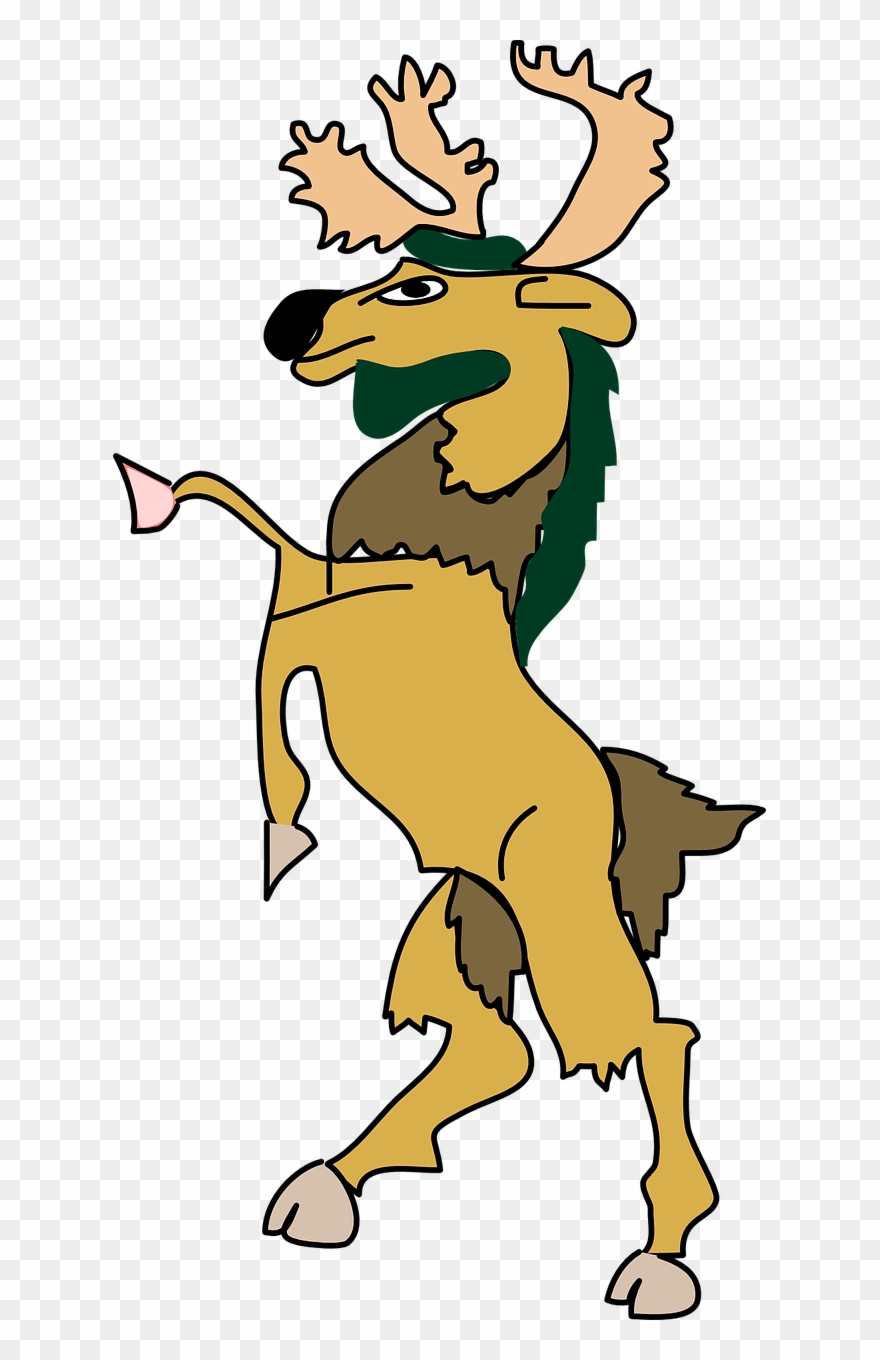 Moose Wild Standing Horns Png Image Clipart