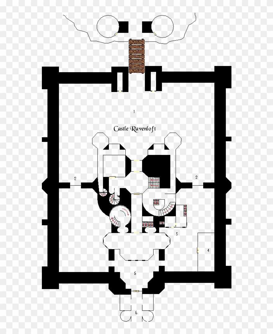 Castle Ravenloft Map Clipart