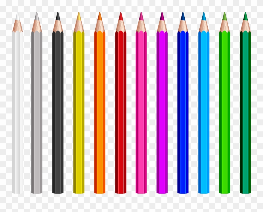 Colored Pencils Set Png Clip Art Image Transparent Png (#2588884 ...