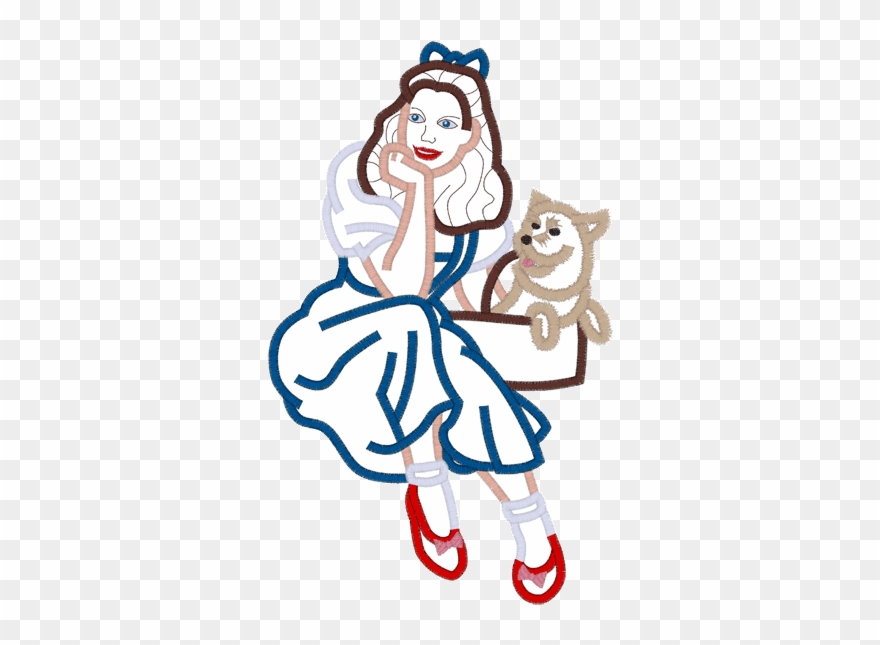 Wizard Of Oz Dorothy Applique Clipart