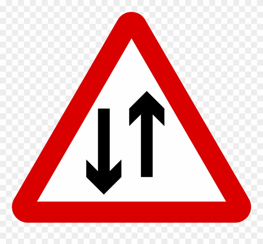 Singapore Road Signs Warning Sign 2 Way Traffic Keeping Clipart