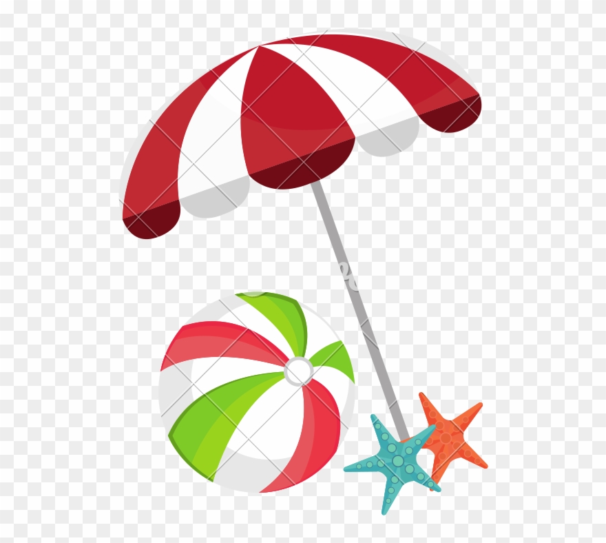 Beach With And Starfish Clipart