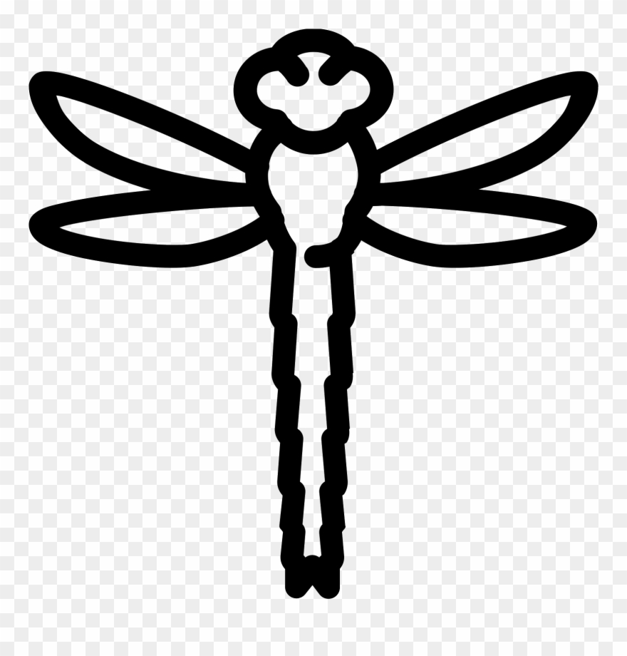 This Is An Icon Depicting A Dragonfly With The Image Clipart