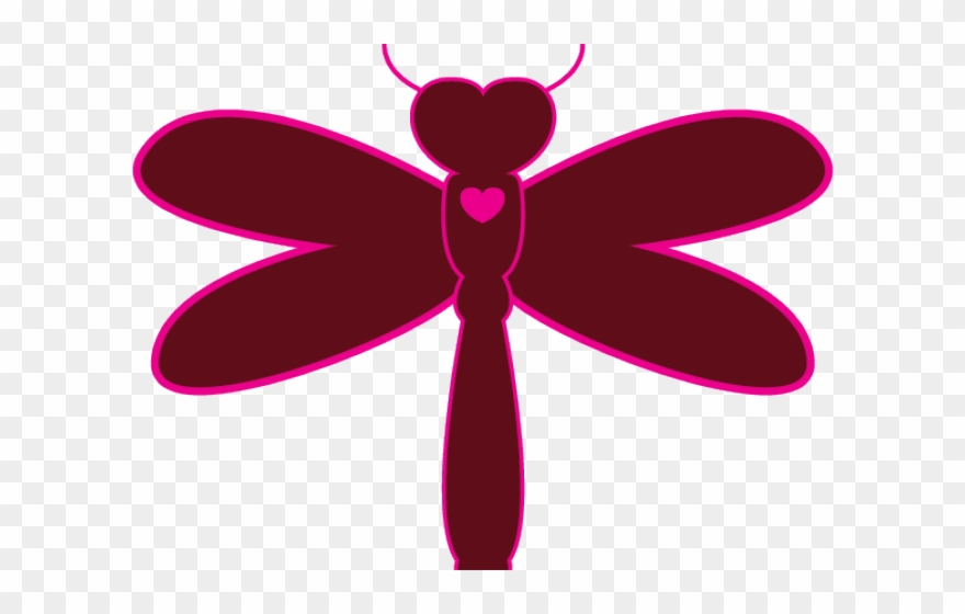 Heart Clipart Clipart Dragonfly - Png Download