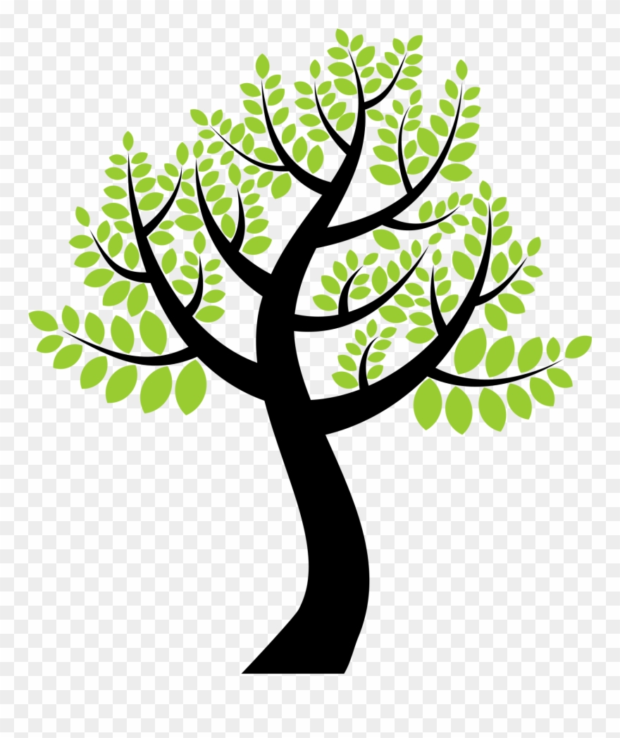 Simple Tree With Hearts Picture Clipart
