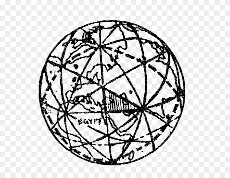 Great Circles Form The Earthstar Grid Clipart