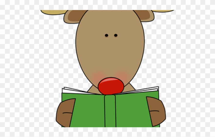 Santa Clipart Reading - Png Download