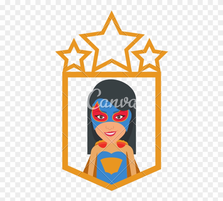 Superhero With Short Straight Clipart