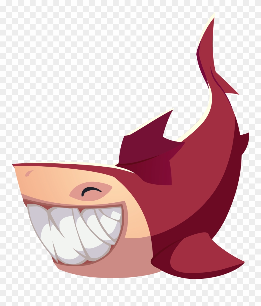 Shark Clipart Red - Png Download