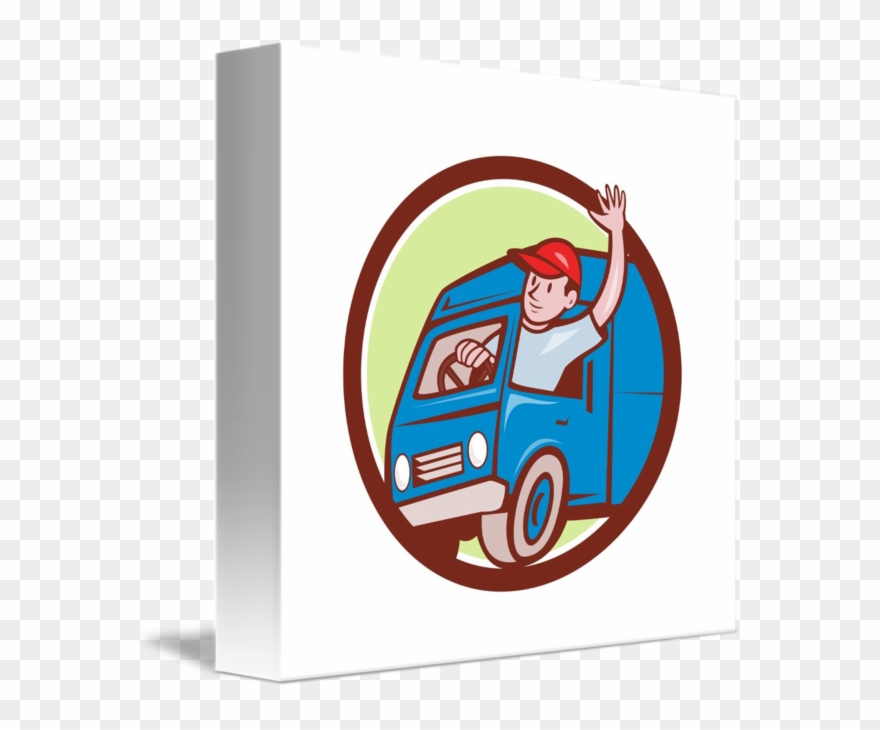 Driving Clipart Driver Van - Png Download