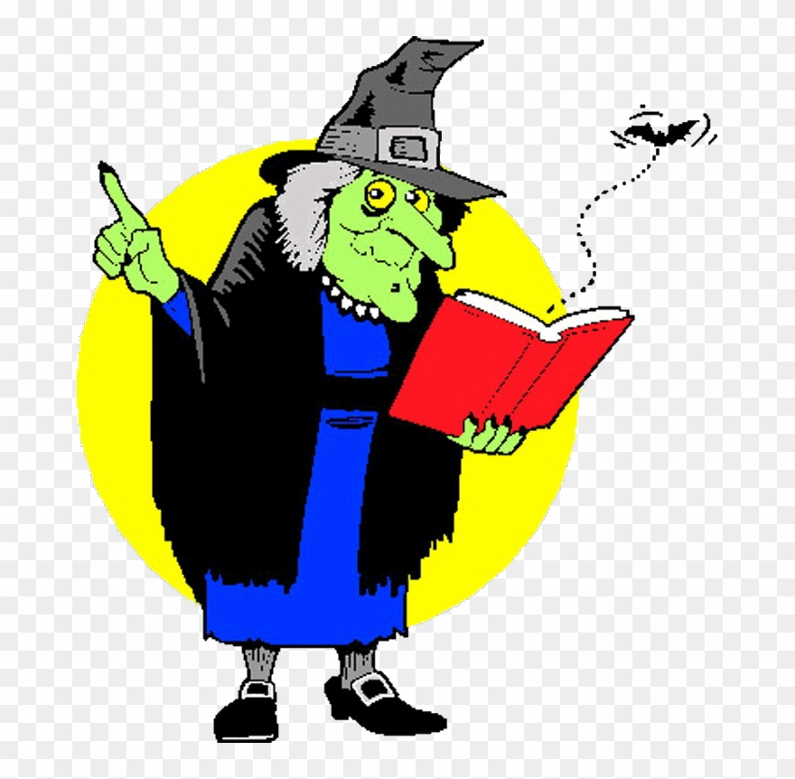 Witch Clipart Reading - Png Download